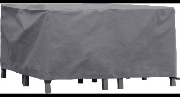 Perel Buitenhoes voor tuinset, grijs, rechthoekig, 140 cm x 140 cm x 70 cm