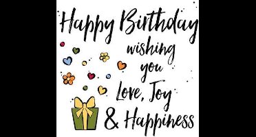 Wenskaart - Happy Birthday Wishing You Love - 1 Stuk