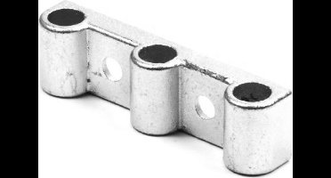 Topgear Zijwandhouder voor paardentrailer - 3 gaten - verzinkt - diameter 15 mm