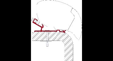 Fiamma Hymer luifel adapter voor Fiamma F80/F65 490 cm