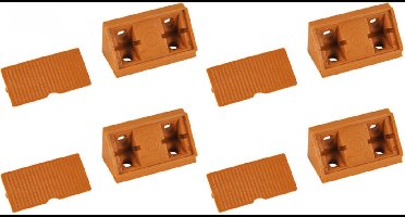 Hoekverbinder beige + kap pvc à 4 st.