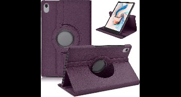 Hoesje geschikt voor Nokia T20 hoes boek case - 360° draaibare Hoes Kunstleer Paars - Hoesje geschikt voor Nokia T20 Hoesje - Hoesje geschikt voor Nokia T20 Case