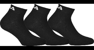 Fila - Ankle Socks 3-Pack - Zwarte Sokken - 43 - 46 - Zwart