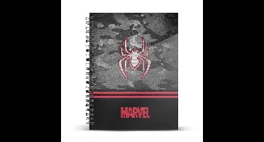Karactermania SpiderMan Notitieboek A4 Logo Zwart/Grijs