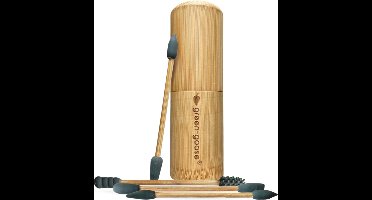 green-goose® Herbruikbare Wattenstaafjes Make-up Applicator met Bamboe Houder | 4 Duurzame Wattenstaafjes