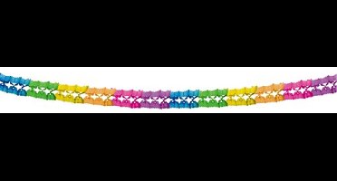 Haza - Feestslinger verjaardag versiering papier - 600cm - multi-color