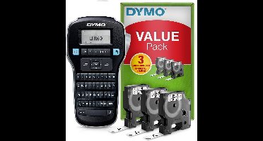 DYMO LabelManager 160 Labelprinter startpakket | Handheld Labelprinter | met 3 rollen D1 etiketten QWERTZ-toetsenbord | Ideaal voor kantoor of thuis