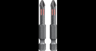 KWB schroefbit PH 2 - Phillips 2 - Torsion - Lengte 50 mm - 1/4" schacht - 122052 - 2 stuks
