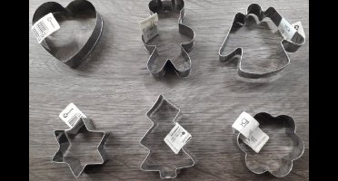 Metaltex Uitsteekvormpjes inox per 6
