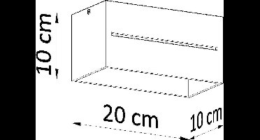 Sollux Lighting Plafondlamp Lobo - 10x20x10cm - G9 - zwart - aluminium