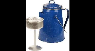 Fosco Emaille Koffie Percolator blauw