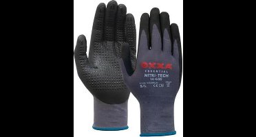 OXXA Nitri-Tech 14-695 handschoen 9 / L Oxxa - Zwart/grijs - Nitril - Gebreid manchet - EN 388:2016