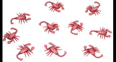 Chaks nep schorpioenen 6,5 cm - bruin - 10x stuks - Horror/griezel thema decoratie beestjes