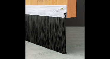 Stripborstel met h-profiel | Voor afdichting van kieren, recht profiel | Lengte: 1000 mm | Zichtbare haarlengte: 100 mm | Totale hoogte: 134 mm