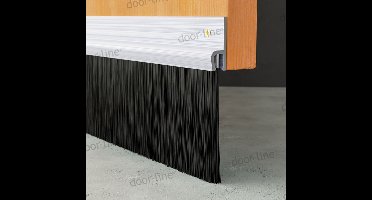 Stripborstel met h-profiel | Voor afdichting van kieren, recht profiel | Lengte: 1000 mm | Zichtbare haarlengte: 45 mm | Totale hoogte: 66,5 mm