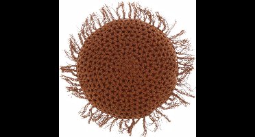 Unique Living - Kussen Tufo 45cm Ø Leather Brown