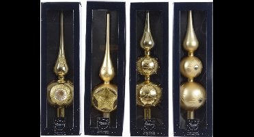 Decoris Piek glas groot Ø8x31cm licht goud (1 stuk) assorti