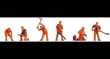 NOCH 38012 N Spoorwerkers figuren Geverfd, Staand