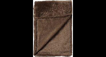 Dutch Decor - CHARLIE - plaid 200x220 cm - extra grote fleece deken - effen kleur - Chocolate Martini - bruin
