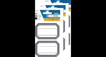 Herma Schoolboeken etiketten - stickers - 36x - grijs/wit - 8.2 x 5.5 cm