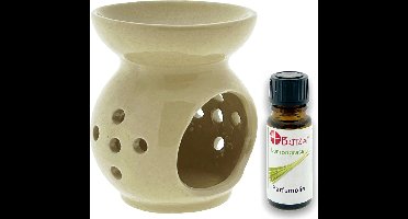 Lemon Grass - Parfumolie - Antimug - Geurbrander Olieverdamper Keramiek 7,5 x 7,5 x 8,5 cm