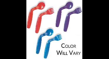 Gebogen kinderbestek Easi Eaters (lepel+vork) : linkshandig