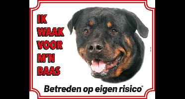 Waakbord 12 Rottweiler 20x25cm