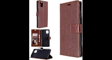 LuxeBass Hoesje geschikt voor RealMe C11 Boekhoesje Bruin - telefoonhoes - gsm hoes - telefoonhoesjes