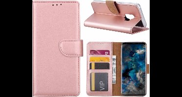 LuxeBass Hoesje geschikt voor Samsung Galaxy S9 Booktype / Portemonnee TPU Lederen Hoesje Rose Goud - telefoonhoes - gsm hoes - telefoonhoesjes - telefoonhoes - gsm hoes - gsm hoesjes