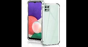 LuxeBass Hoesje geschikt voor Samsung Galaxy A22 5G - AntiShock- TPU - Transparant