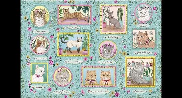 Gibsons - Famous Felines (door Pimlada Phuapradit) - 1000 stukjes 68×49cm (b×h) - Legpuzzels voor volwassenen