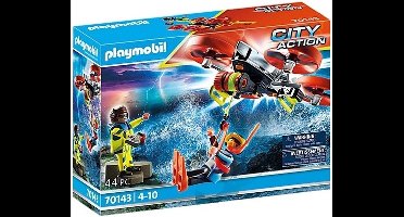 PLAYMOBIL City Action Redding op zee: reddingsduiker met reddingsdrone - 70143