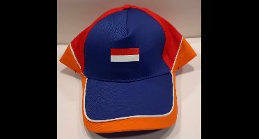 Fan-artikel cap / kinderpet Rood-wit-blauw-oranje