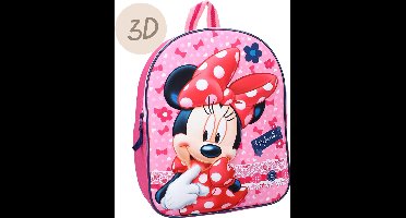 Disney Minnie Mouse Dotty About Dots 3D Rugzak - 9,3 l - Roze