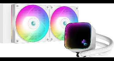 DeepCool LS520 SE WH - Vloeistofkoelsysteem processor - afmeting radiator: 240 mm - (voor: Intel LGA 115x, 1700, 1200 - AMD AM5, AM4) - 2x ARGB PWM fans - wit