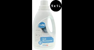 Clean wasmiddel wit 1L - 5 stuks