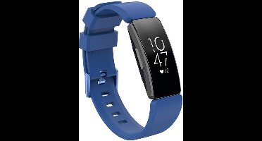 Shop4 - Geschikt voor Fitbit Inspire Bandje - Siliconen Donker Blauw