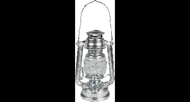 Benson Stormlantaarn - Olielamp - 25 cm - Aluminium - Chroomkleurig - Binnen en Buiten