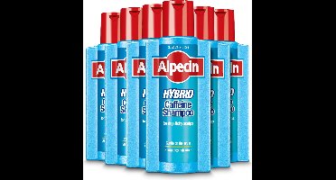 Alpecin Hybrid Shampoo 6x 375ml | Natuurlijke haargroei shampoo voor gevoelige en droge hoofdhuid