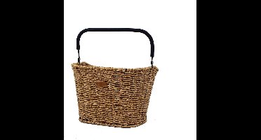 Wicked Seagrass - Fietsmand met Hengels - Riet - Licht Bruin - Aan Stuur