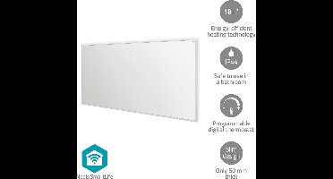 Nedis SmartLife Infrarood Verwarming 700 W – Slimme Kachel - Thermostaat – Geschikt voor Badkamer - Afstandsbediening & App