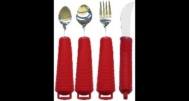 Theelepel buigbaar verdikt handvat rood