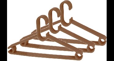 Storage Solutions kledinghangers - set van 30x - kunststof - bruin