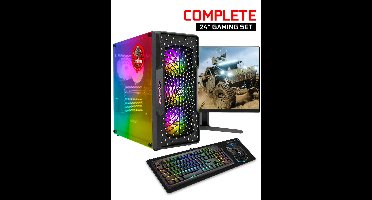 ScreenON - Gaming Set - X54196 - V1 (GamePC.X54196  + 24 Inch Monitor + Toetsenbord + Muis)