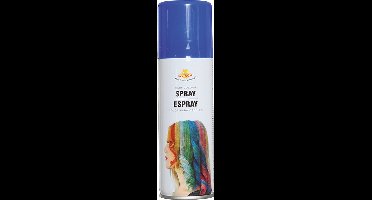 Fiestas Guirca Carnaval verkleed haar verf/spray - blauw - spuitbus - 125 ml