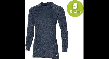 Thermoshirt - Dames - Antraciet - L- Set van 5