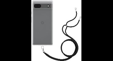 Just in Case hoesje met koord geschikt voor Google Pixel 6a Hoesje met Koord - Flexibele Case - Transparant