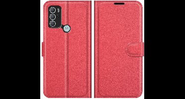 Just in Case hoesje geschikt voor Motorola Moto G60s - Book Hoesje met Pasjesvakken - Rood