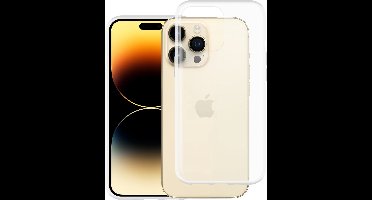 Just in Case hoesje geschikt voor iPhone 15 Pro Max Hoesje Siliconen - Flexibele Case - Transparant