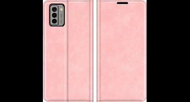 Just in Case hoesje geschikt voor Nokia G22 - Hoesje met Pasjeshouder - Luxe Book Case - Roze